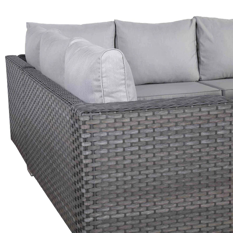 2026 Caprila Corner Outdoor Garden Dining Set with Firepit Table - Nimbus Beds