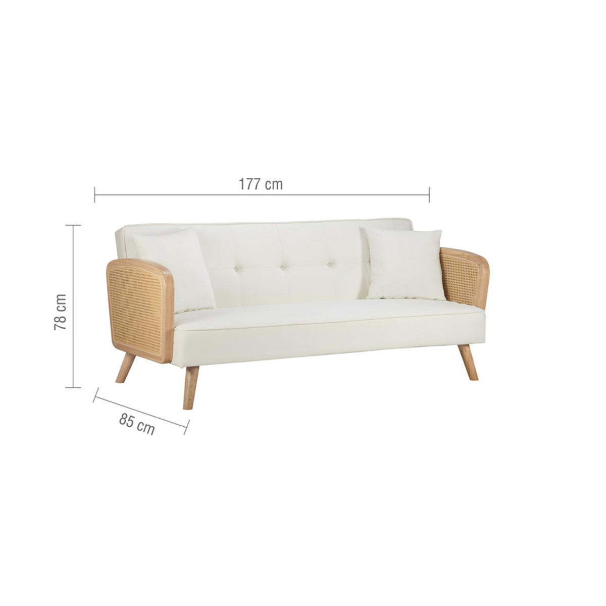2026 Mila Sofa Bed - White