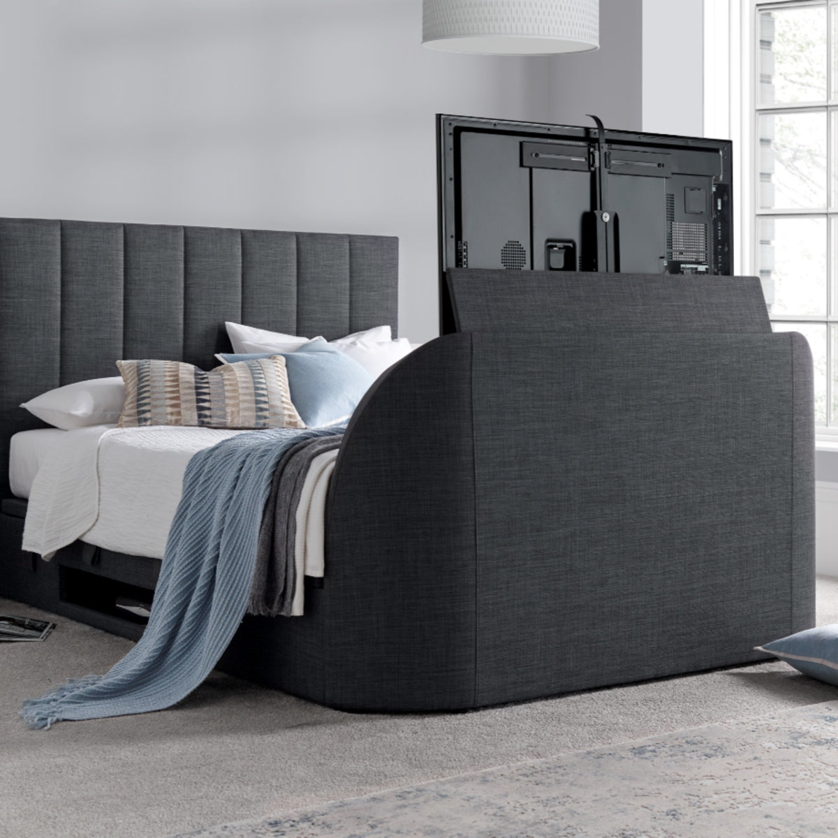 2026 MASIE TV Ottoman Storage Bed in Slate