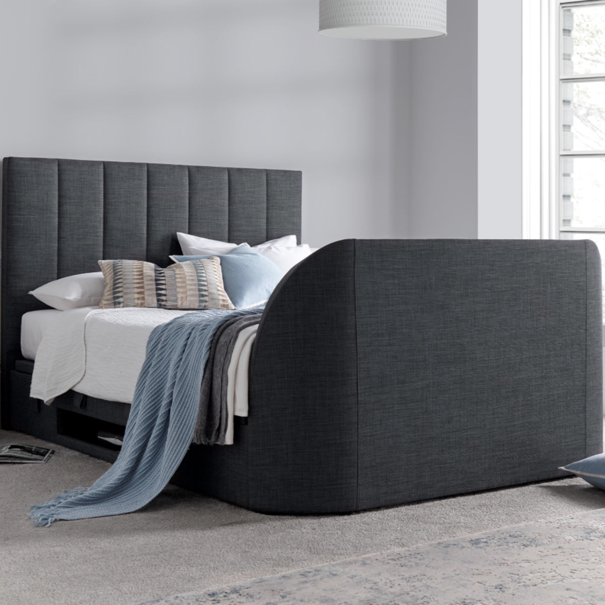 2026 MASIE TV Ottoman Storage Bed in Slate