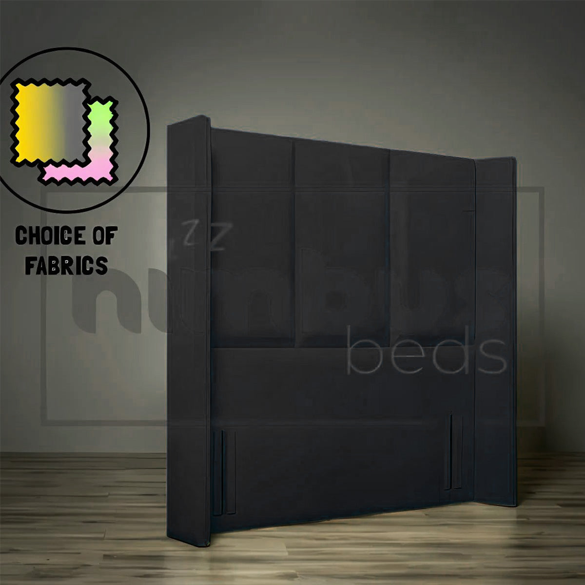Floor Standing 3 Panel Winged Headboard - Nimbus Beds