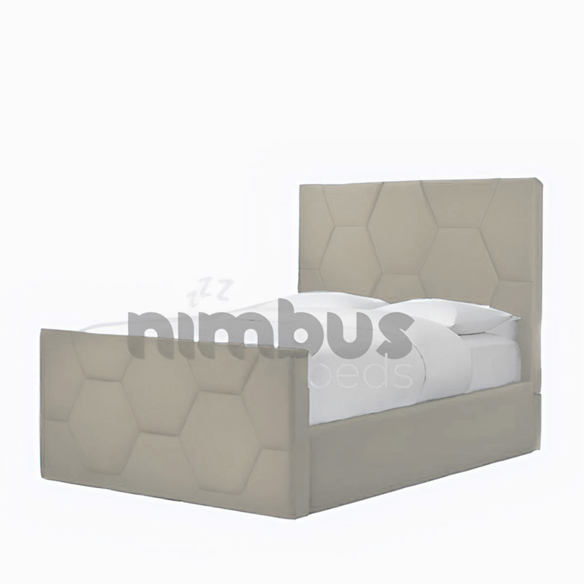 Honeycomb Bed Frame with 30” Patterned Footboard - Nimbus Beds