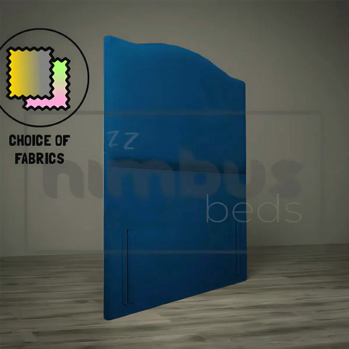 Floor Standing Curve Studded Headboard - Nimbus Beds