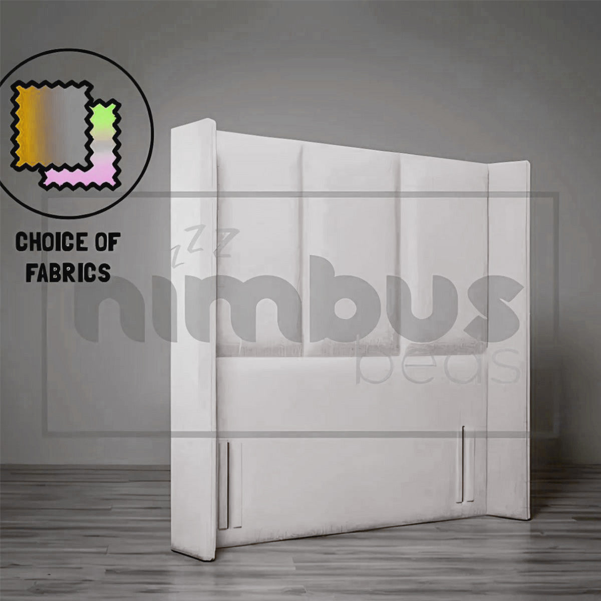 Floor Standing 3 Panel Winged Headboard - Nimbus Beds
