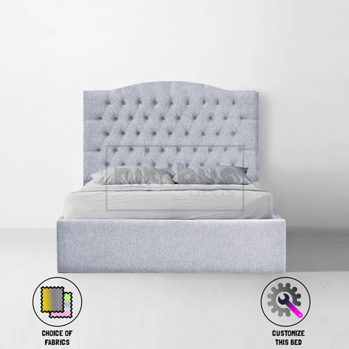 Chesterfield Curve Bed Frame - Nimbus Beds