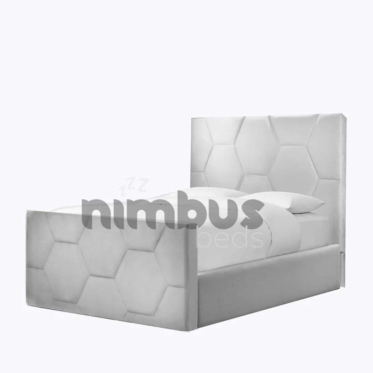 Honeycomb Bed Frame with 30” Patterned Footboard - Nimbus Beds