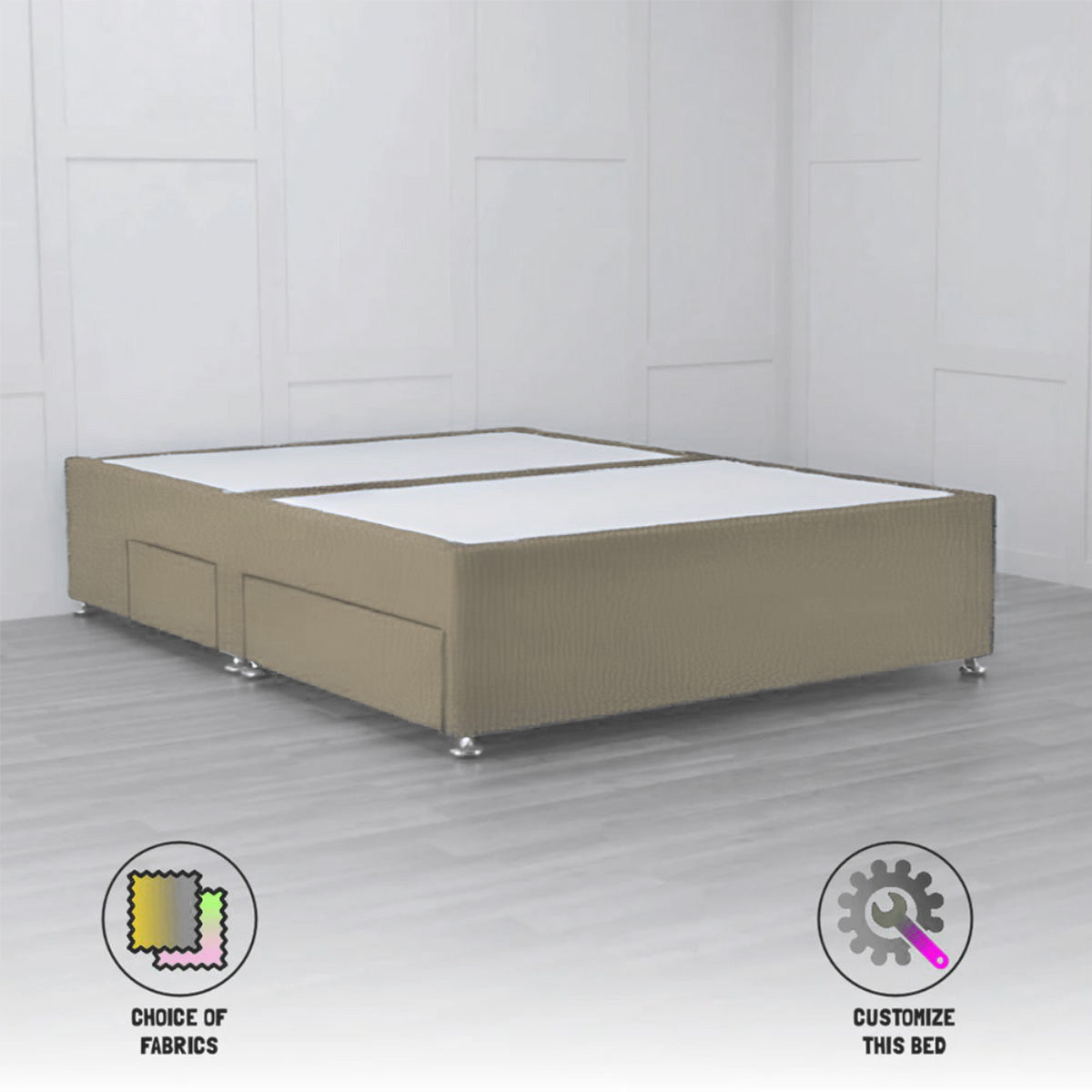 The 4 Drawer Padded Divan Bed Base - Nimbus Beds