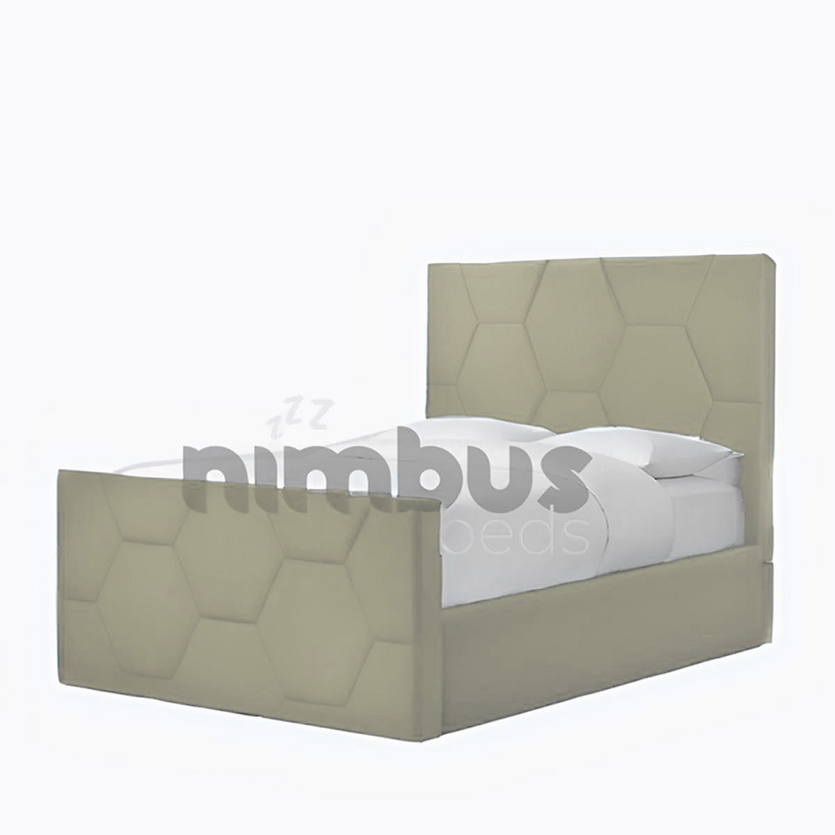 Honeycomb Bed Frame with 30” Patterned Footboard - Nimbus Beds