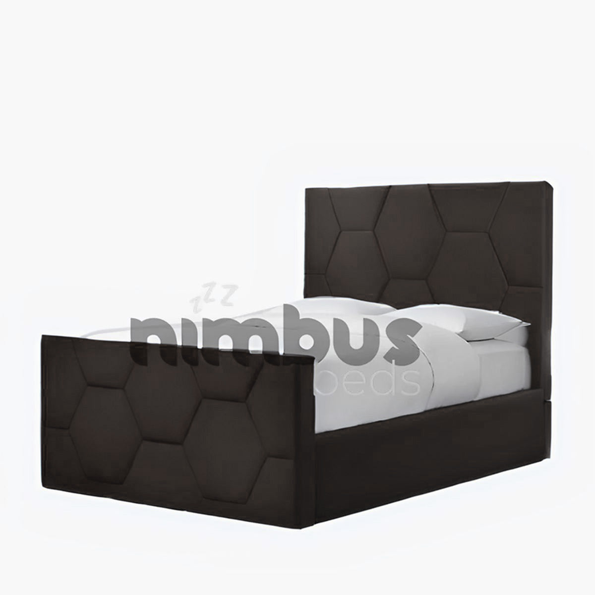 Honeycomb Bed Frame with 30” Patterned Footboard - Nimbus Beds