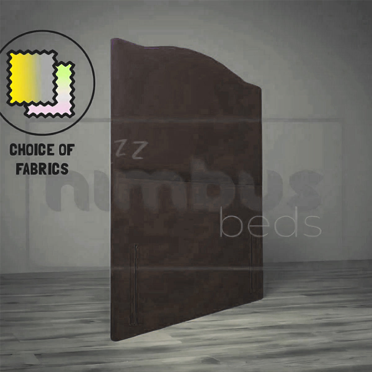 Floor Standing Curve Studded Headboard - Nimbus Beds