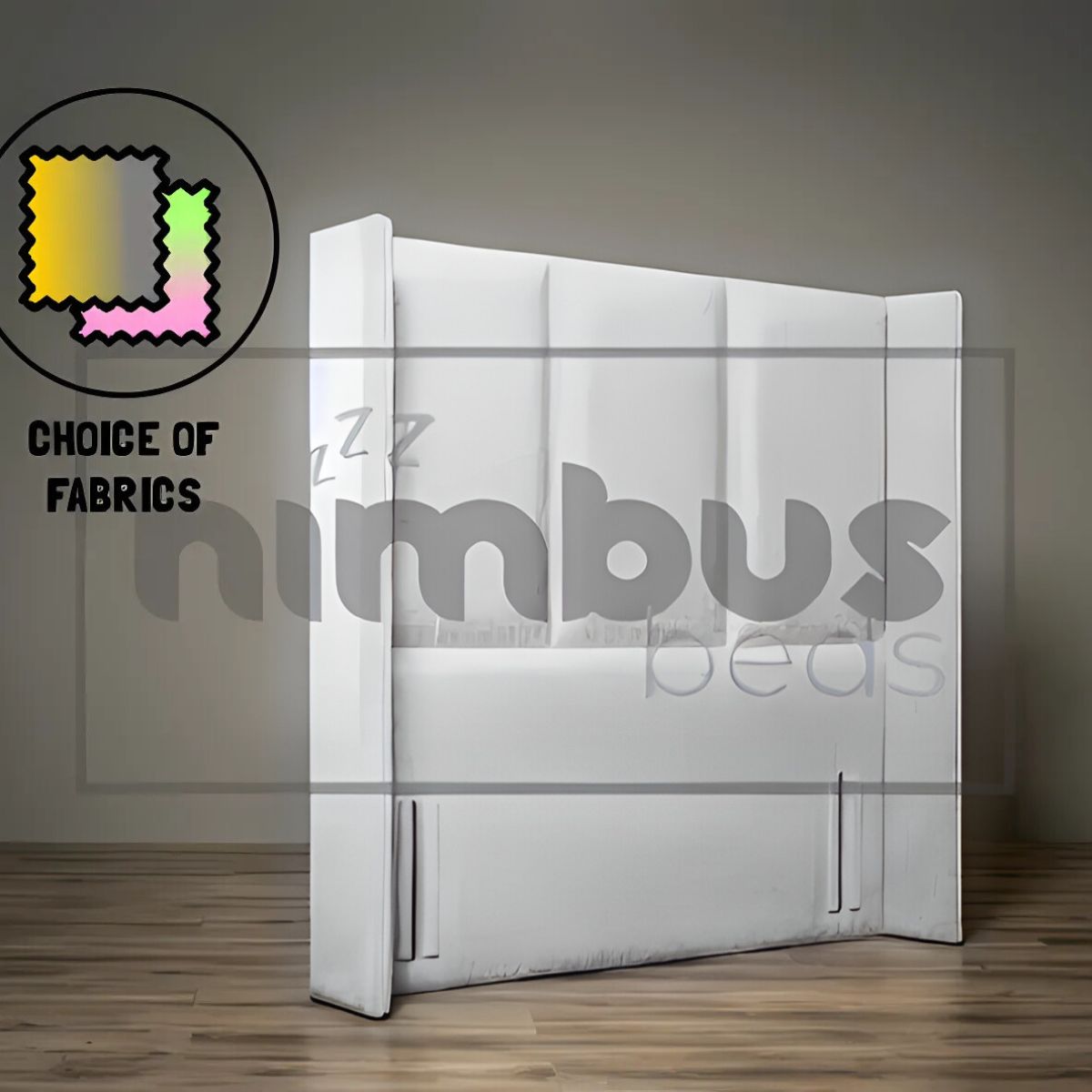 Floor Standing 3 Panel Winged Headboard - Nimbus Beds