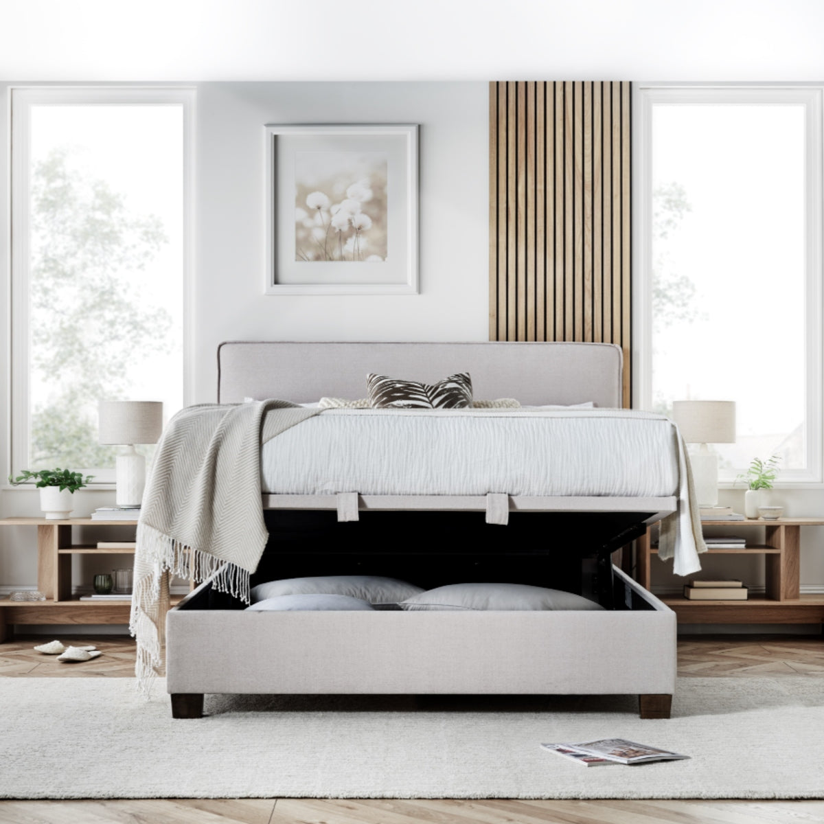 2026 Noreen Ottoman Storage Bed in Clay