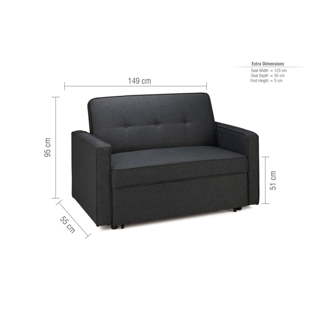 2026 Otto Sofa Bed - Grey
