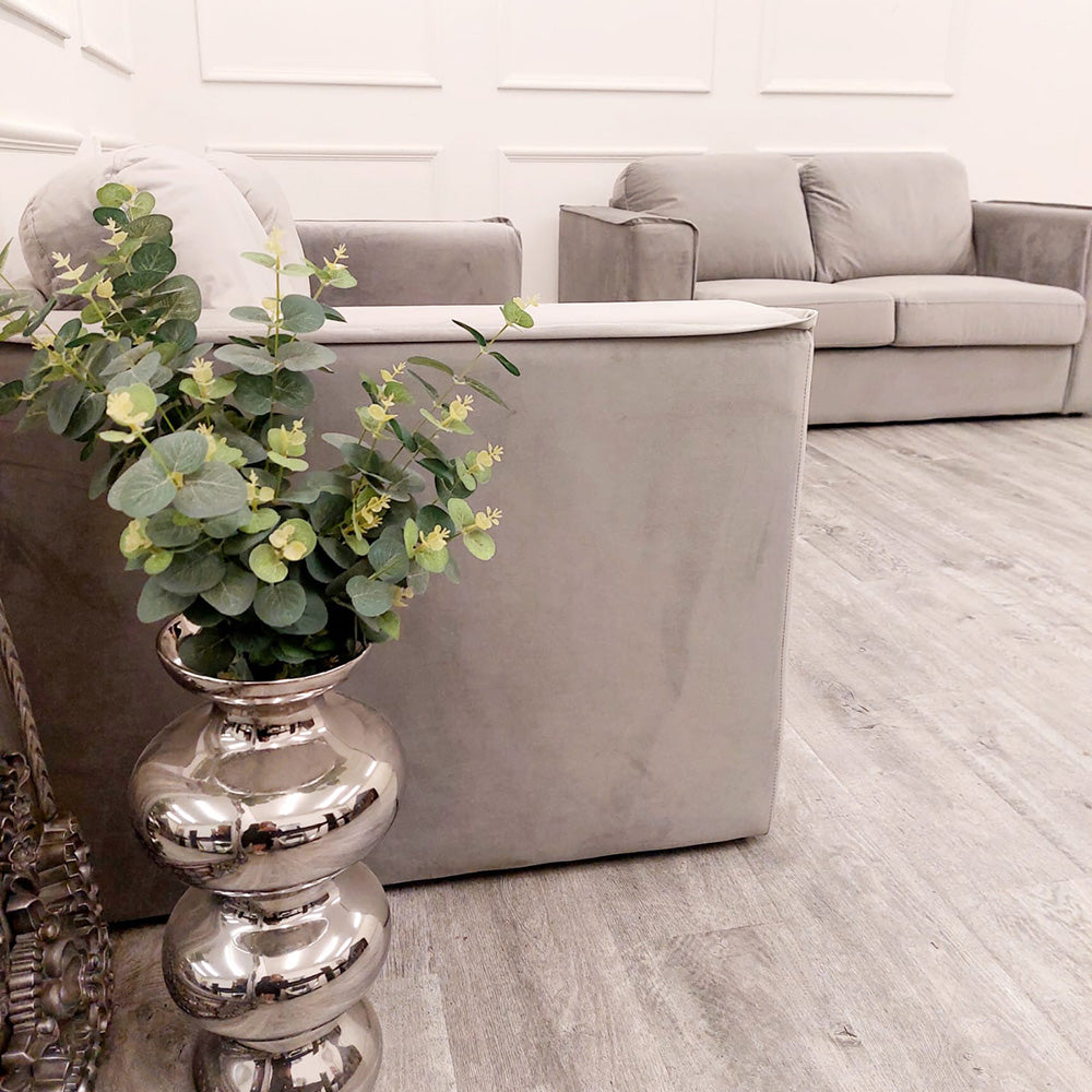 2026 Hamilton 4 piece Corner Sofa - Pebble Grey - Nimbus Beds
