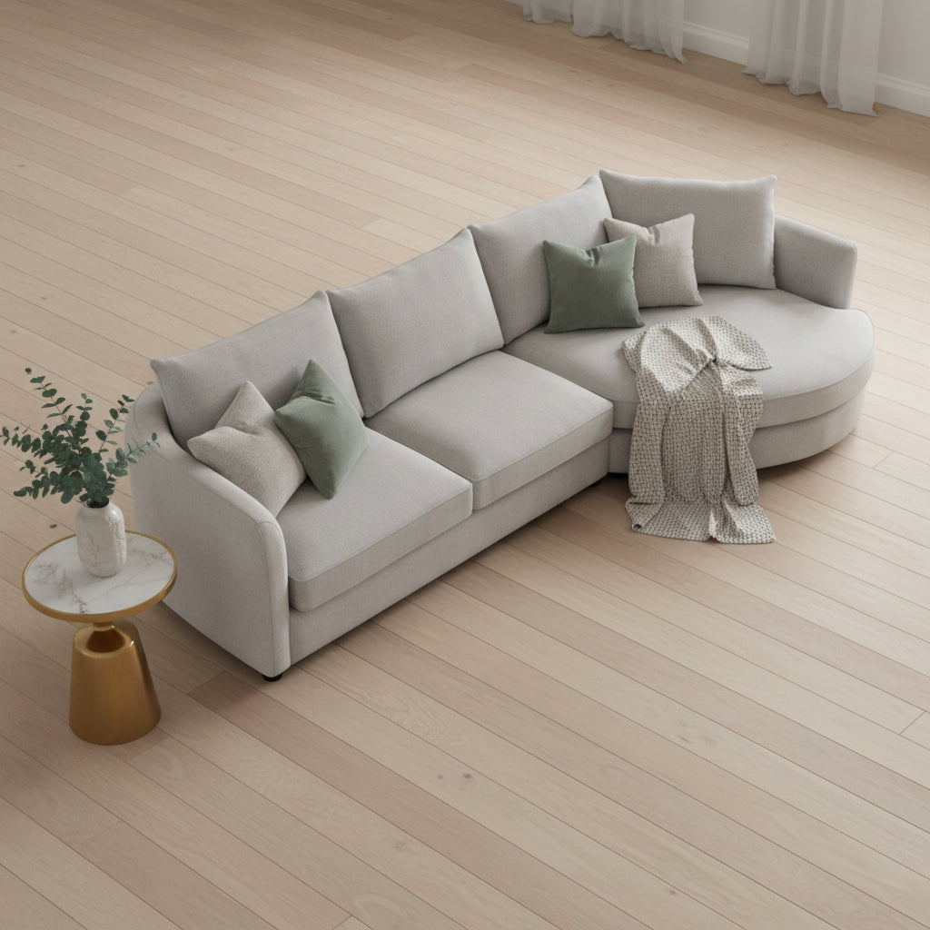 2027 Rubela Corner Chaise Sofa - Pebble Boucle - Nimbus Beds