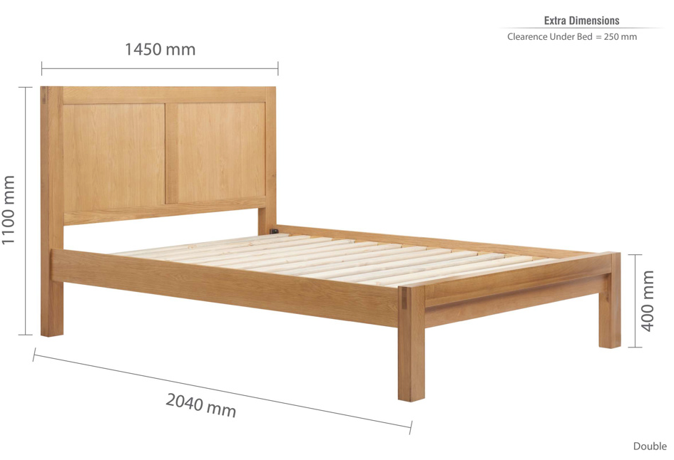 Panelled OAK Low Footend Bed - Nimbus Beds