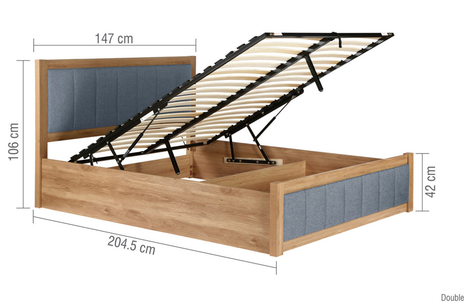 Trendy OTTOMAN Grey+Oak Effect - Nimbus Beds