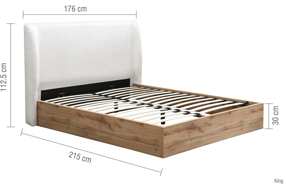 Zanden OTTOMAN WHITE+Natural - Nimbus Beds