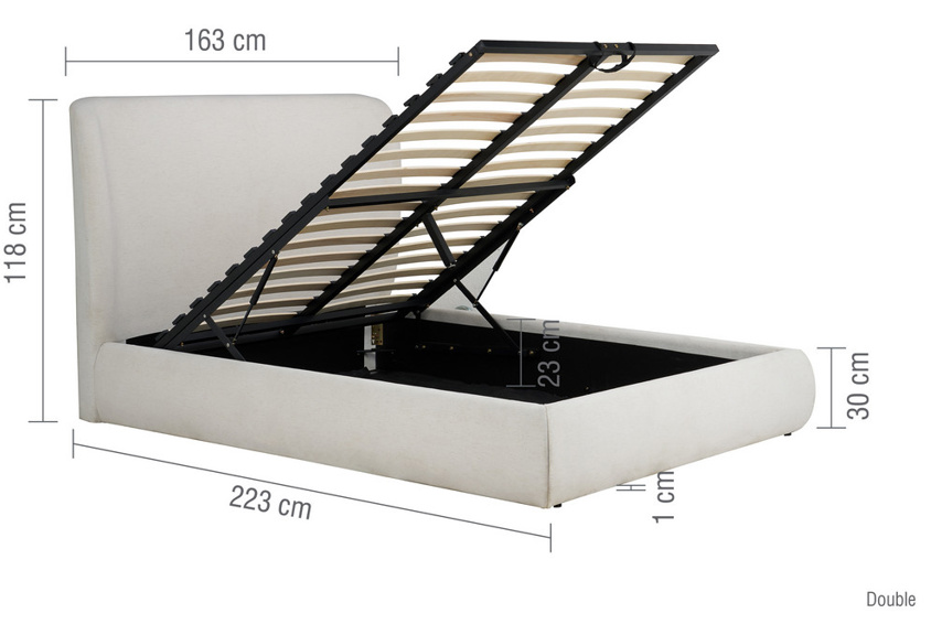 Janice OTTOMAN Bed CREAM - Nimbus Beds