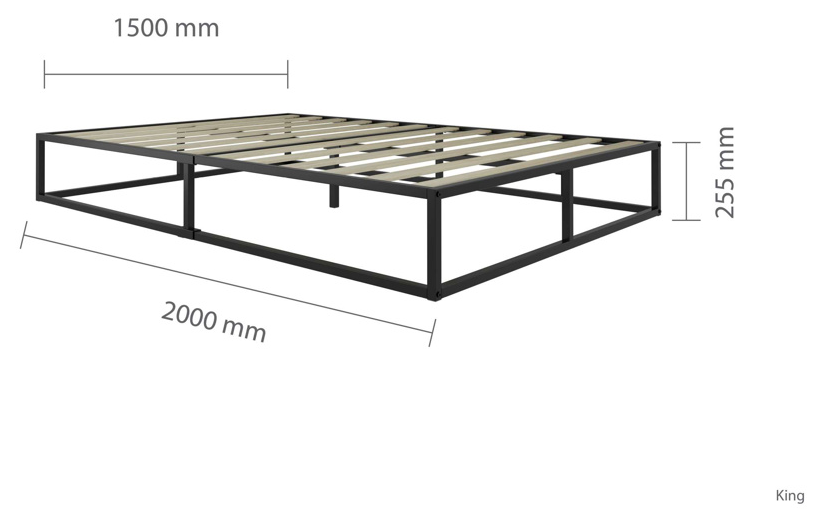 JASON Platform Black Metal Base - Nimbus Beds