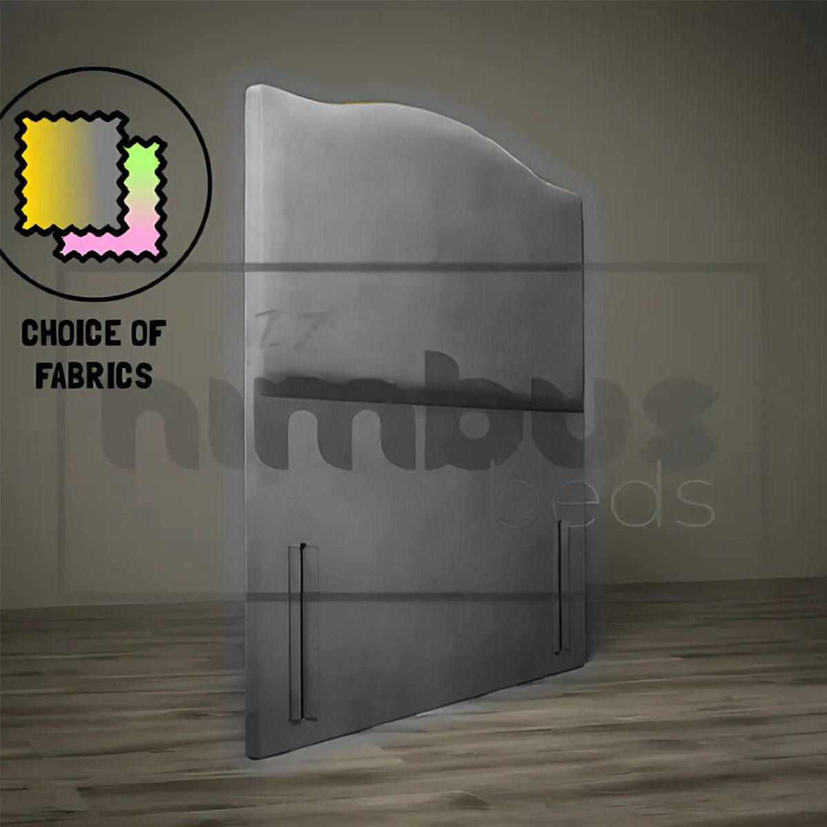 Floor Standing Curve Studded Headboard - Nimbus Beds