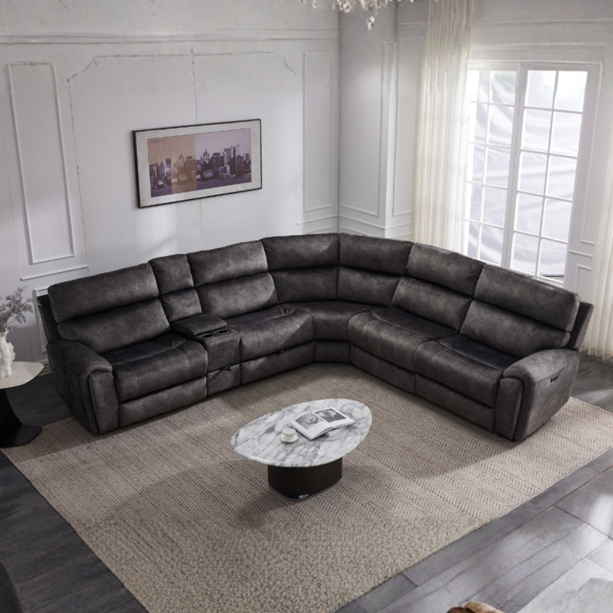 2026 Valerie Corner, 3 Seater, 2 Seater & Chair Sofa In Grey - Nimbus Beds
