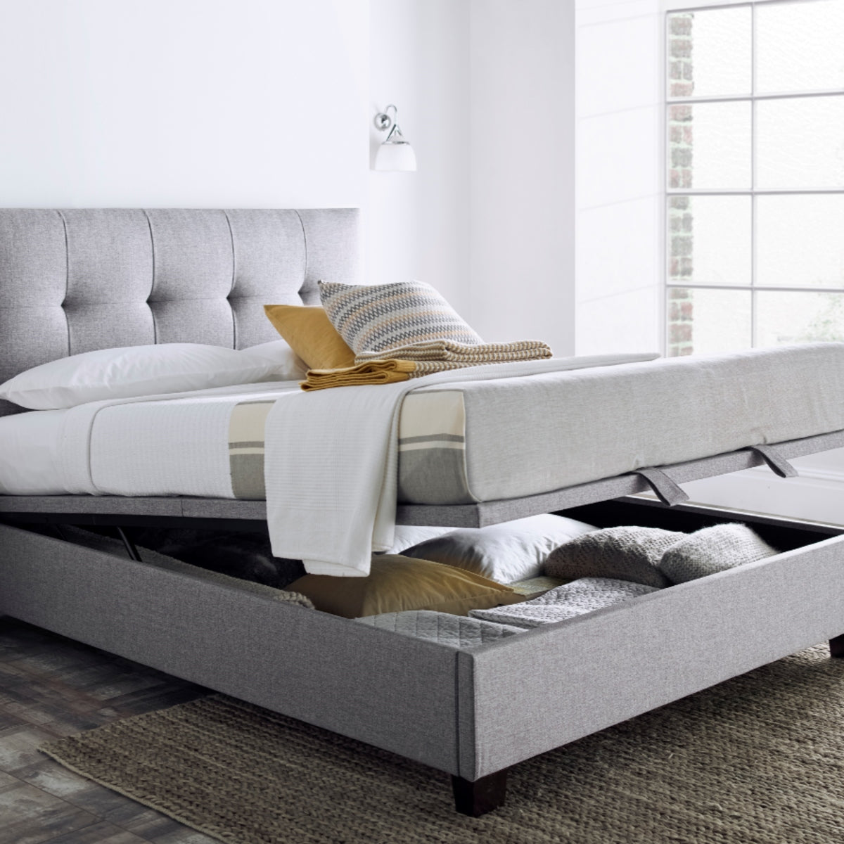 2026 Wallace Ottoman Storage Bed in Grey
