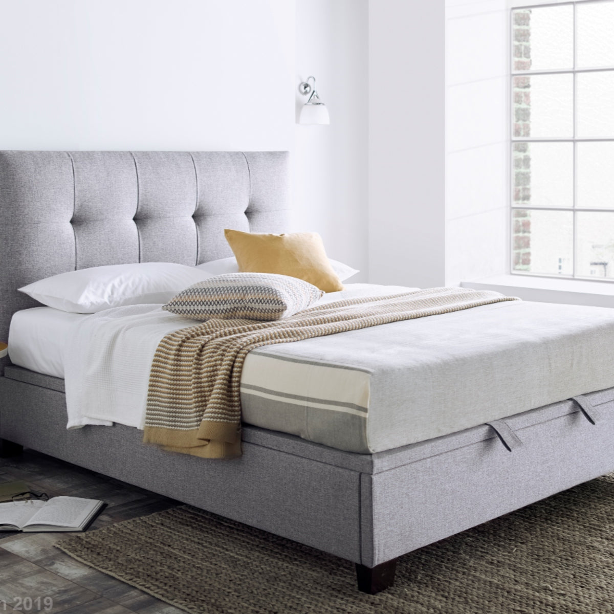 2026 Wallace Ottoman Storage Bed in Grey