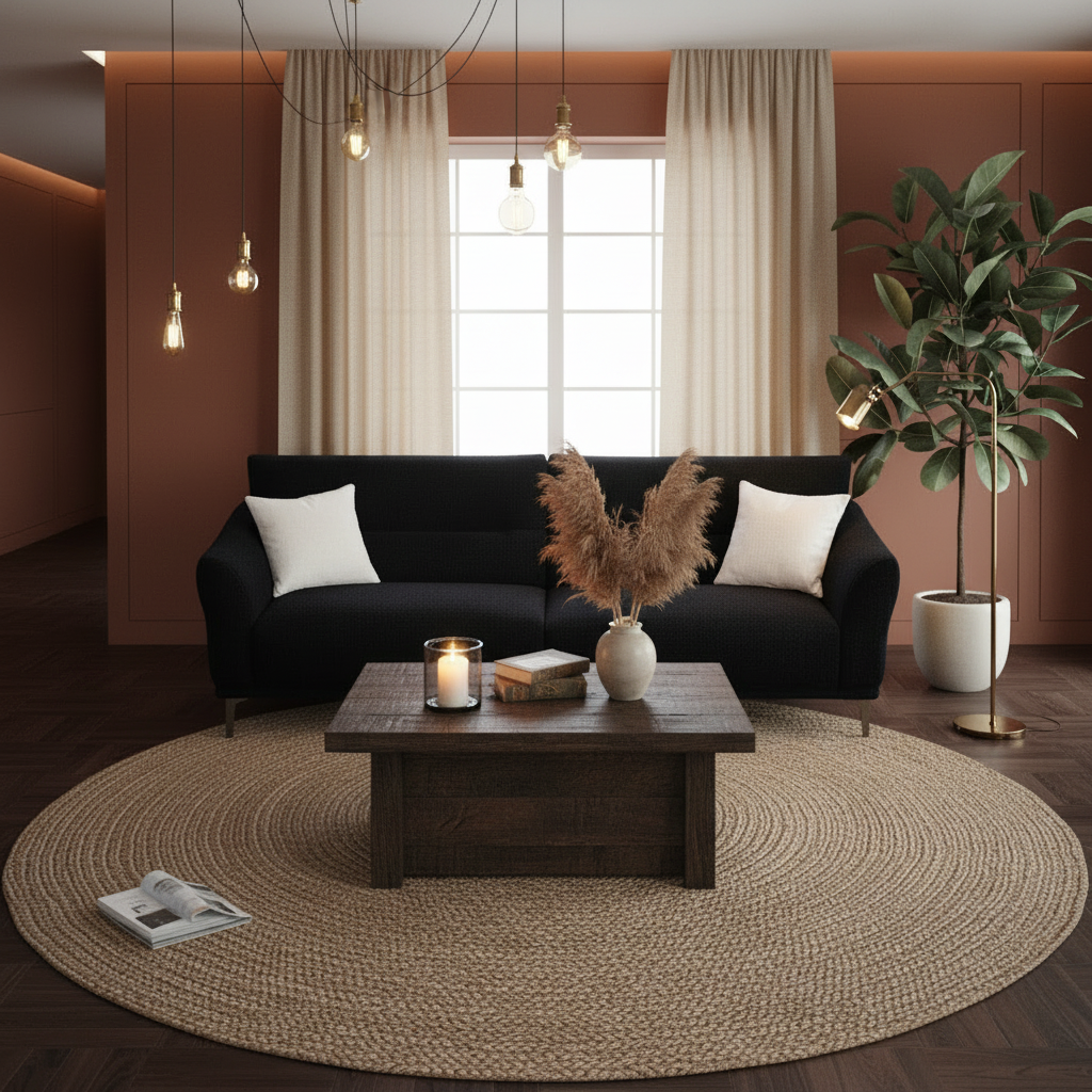 2026 Athens 4 Seater Sofa - Black Lux Boucle