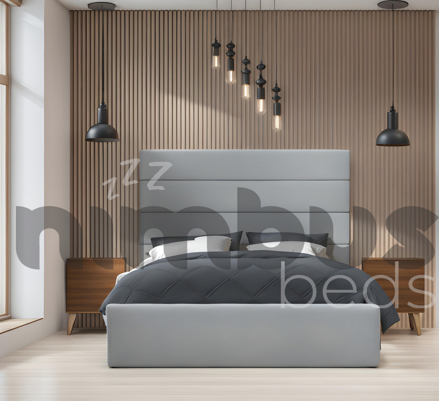 Three Horizontal panels bed frame - Nimbus Beds
