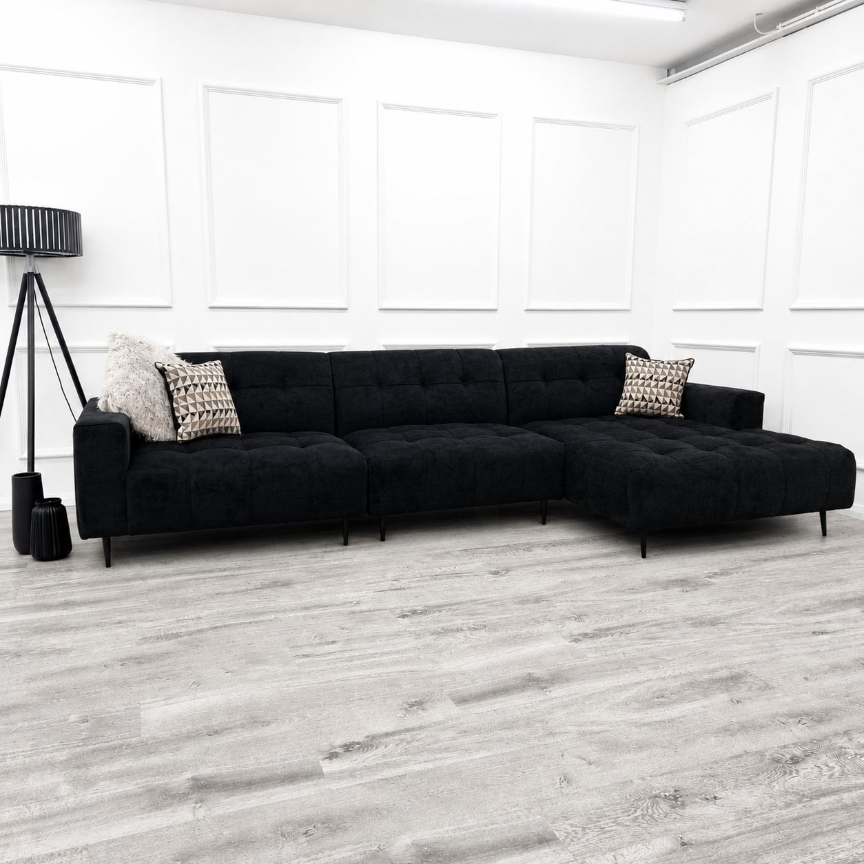 2026 Oakley 3 Piece Sofa - Ebony Black