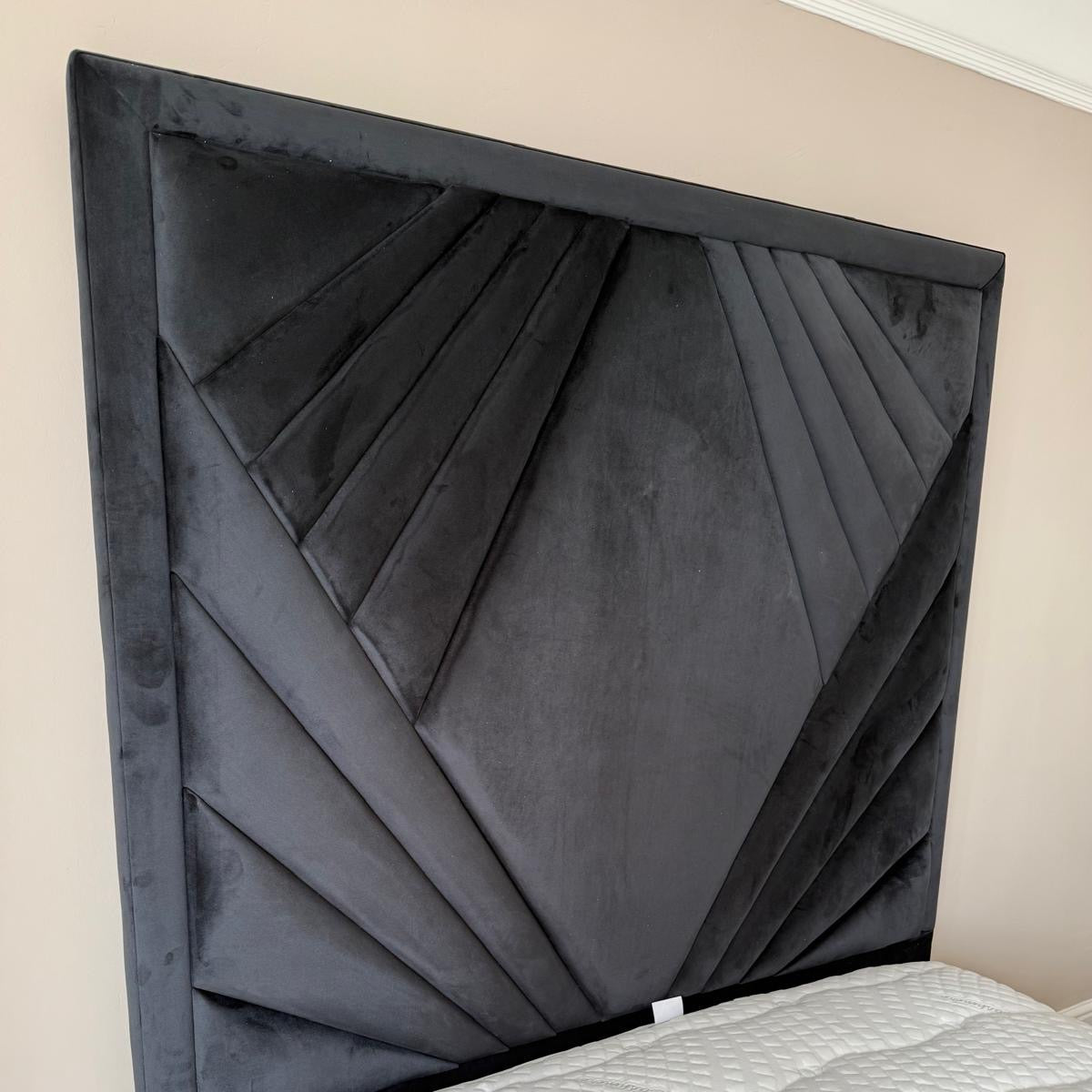 2026 Shanzay 6ft Tall Geometric Bed Frame with Optional Lift up Ottoman Storage - Nimbus Beds