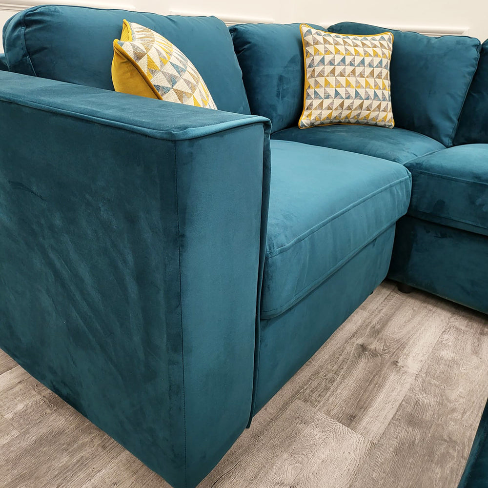 2026 Hamilton 4 piece Corner Sofa - Teal Green - Nimbus Beds