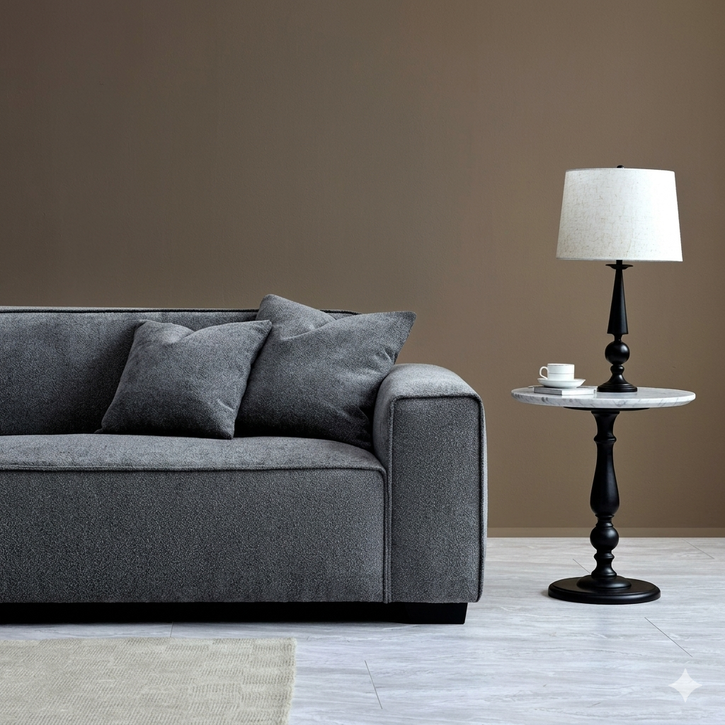 2026 Dunkeld 4 Seater Sofa - Charcoal Boucle
