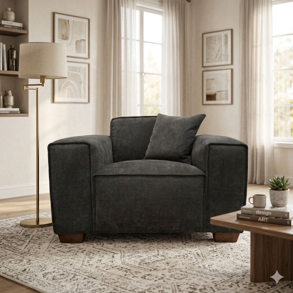 2026 Dunkeld Chair - Midnight Boucle