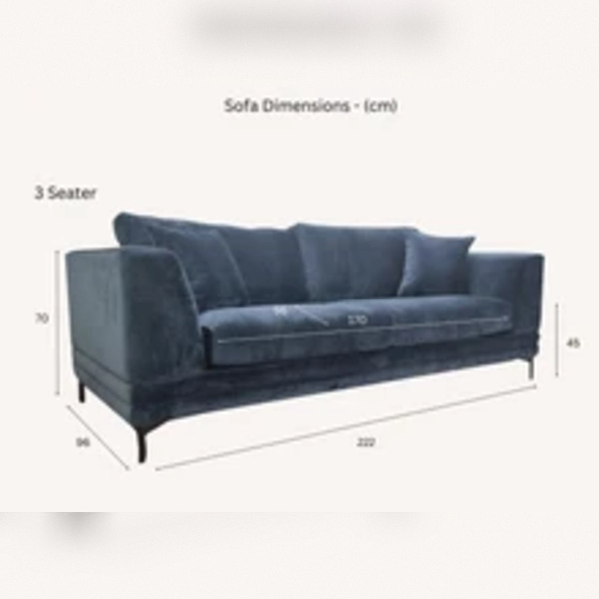 2026 Portland 2 Seater Sofa - Aegean Blue
