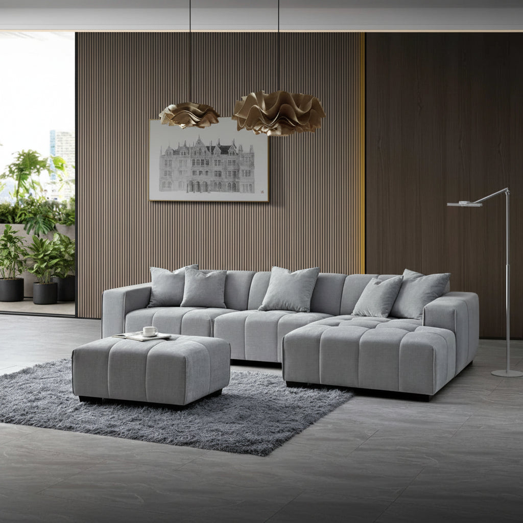 2026 Hugo Corner Sofa - Right Hand - Cloudy Grey Boucle