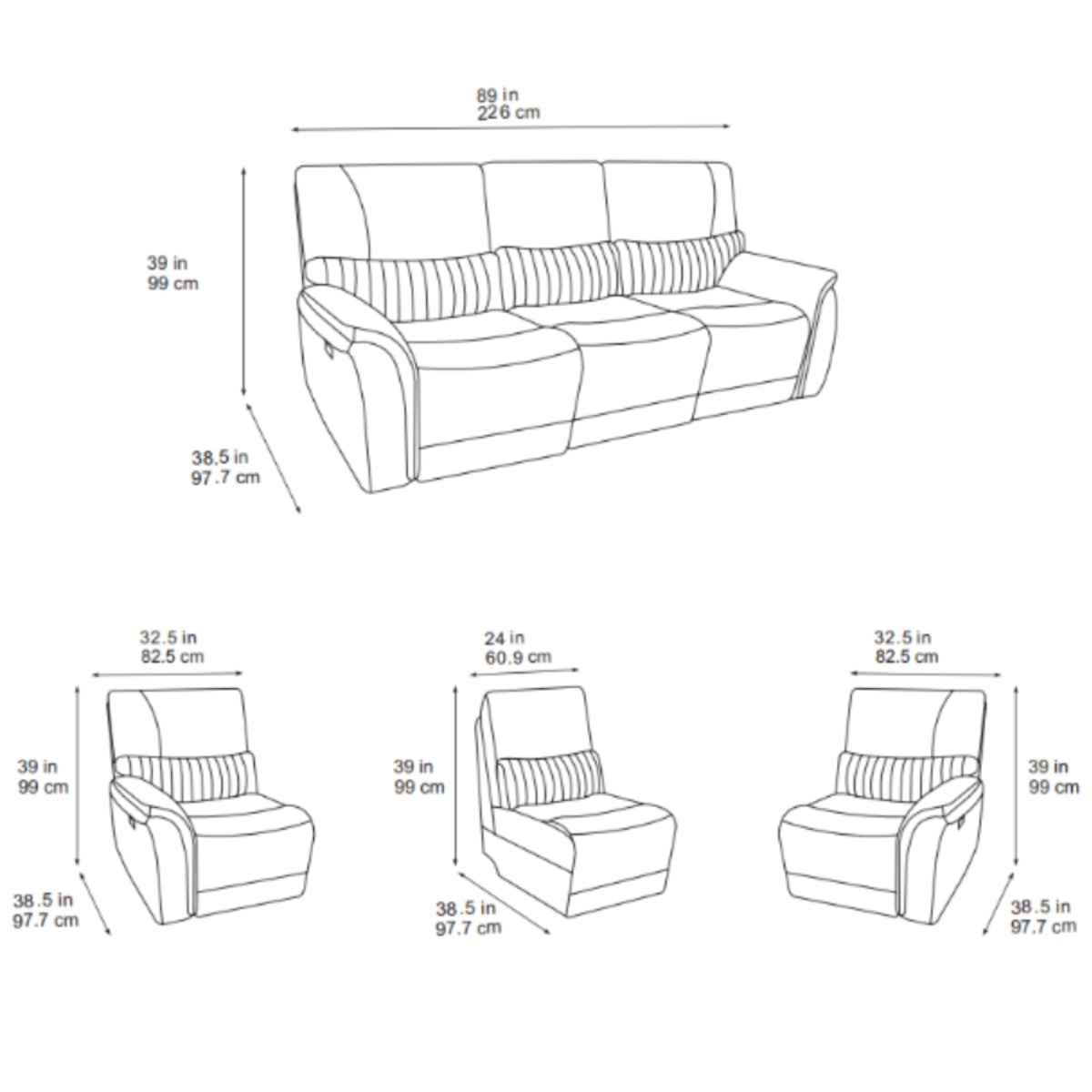 2026 Harry Sofa Range In Charcoal