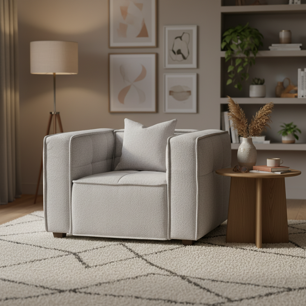 2026 Mayfair Chair - Putty Boucle