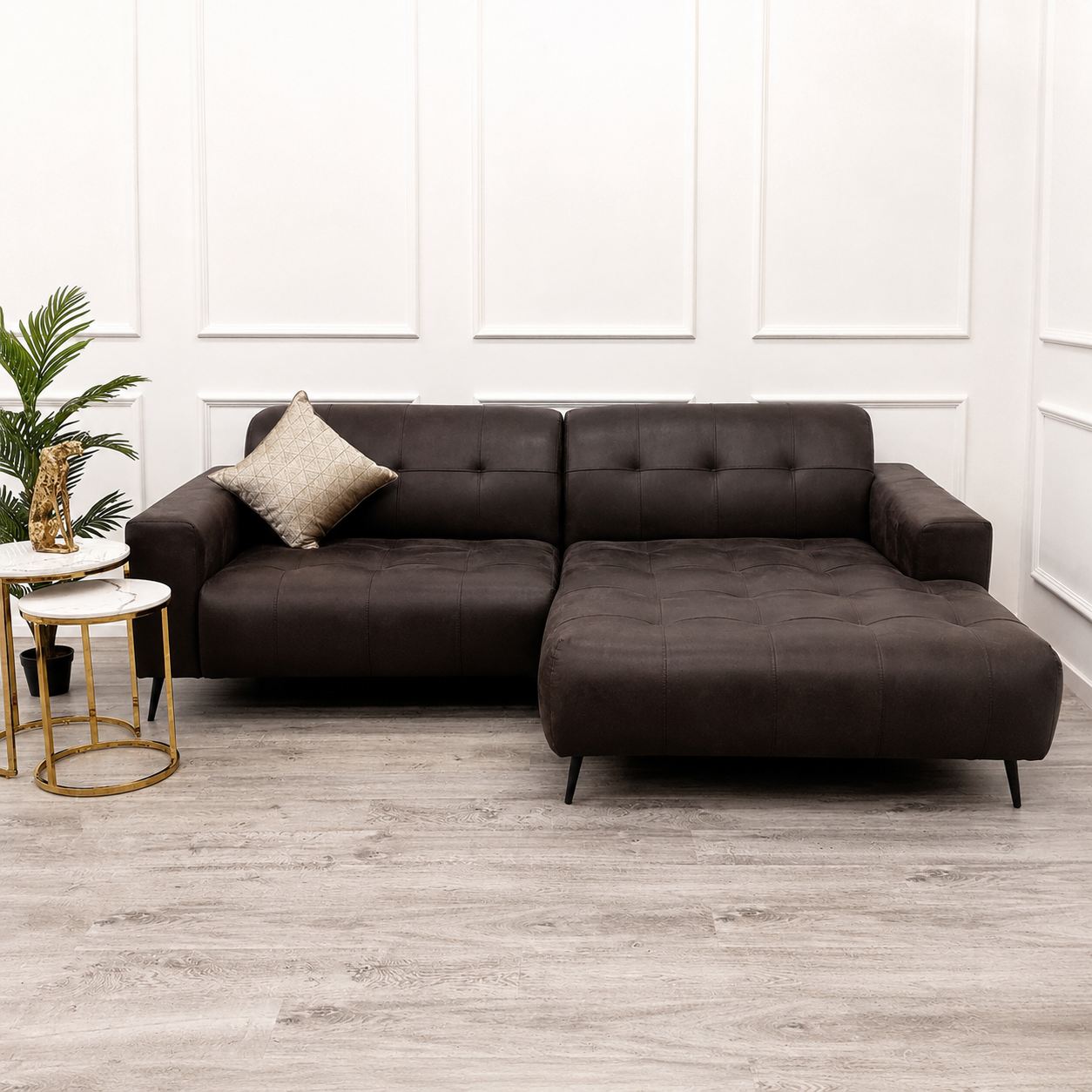 2026 Oakley 2 Piece Sofa - Dark Suede (Bison Black)
