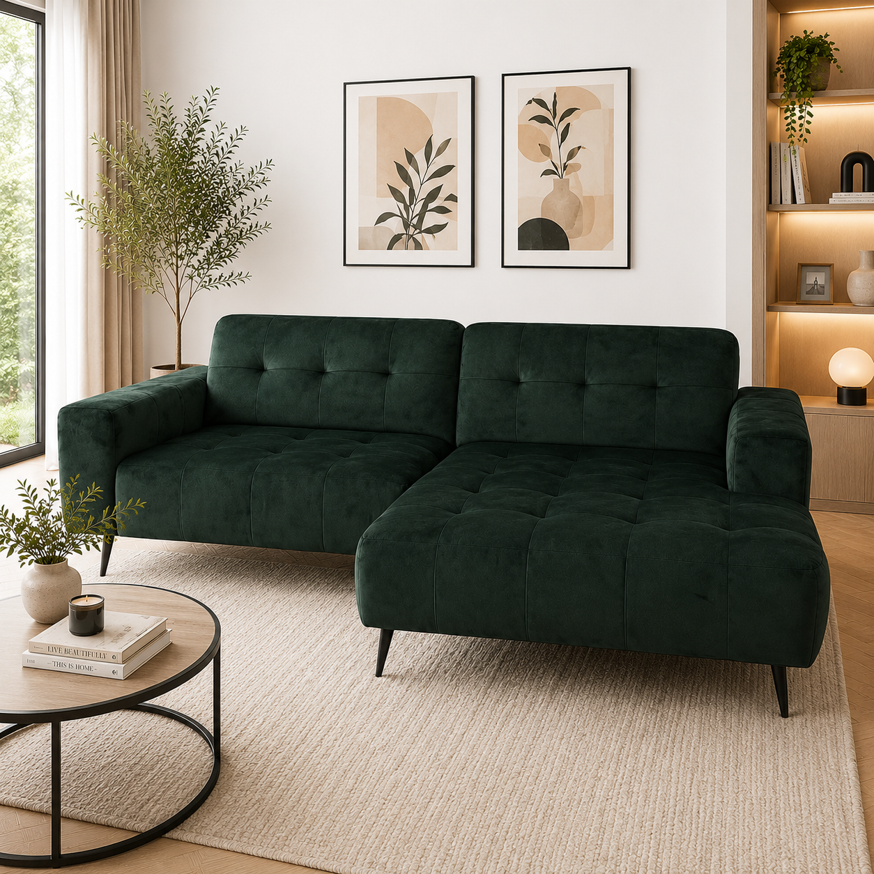 2026 Oakley 2 Piece Sofa - Emerald Green
