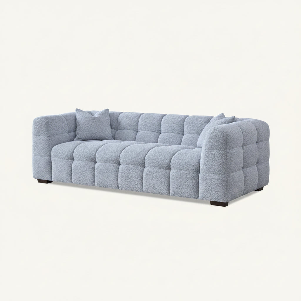2026 Aubrey 3 Seater Sofa - Pearl Boucle - Nimbus Beds