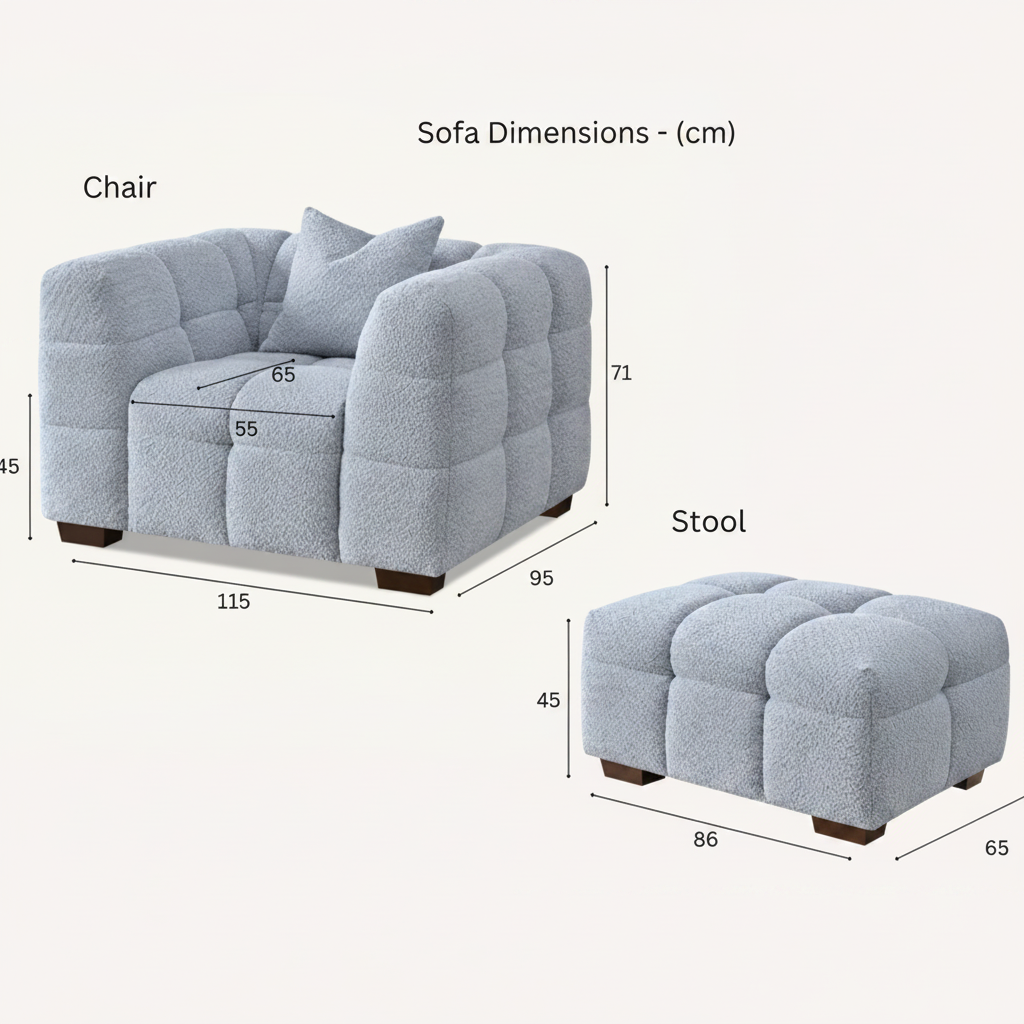 2026 Aubrey Stool - Pearl Boucle - Nimbus Beds