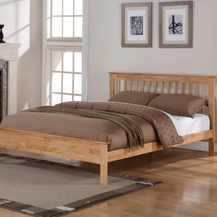 The Peta Bed Frame Oak Finish