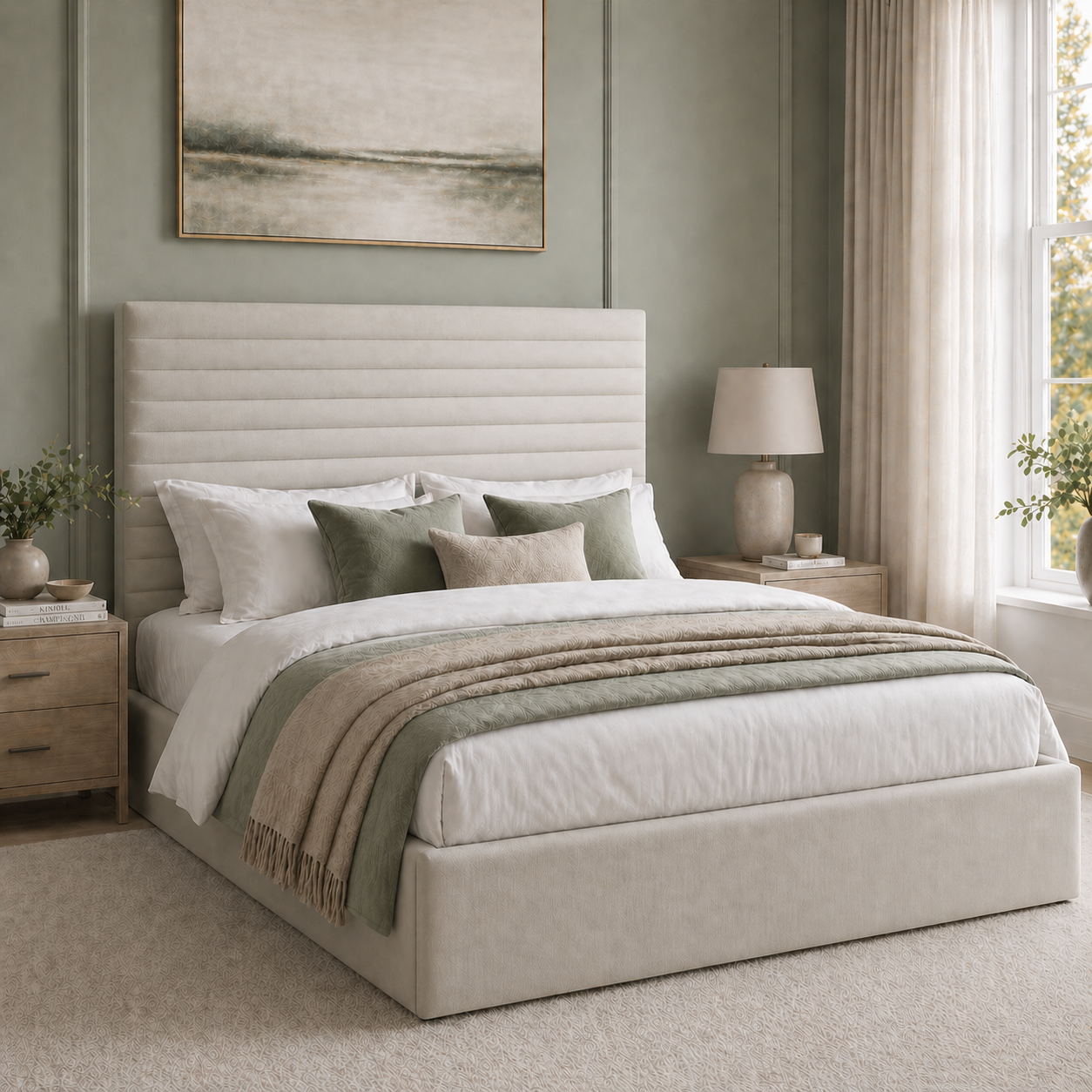 2026 Marbella Intense Luxury Bed Frame with optional ottoman lift up storage