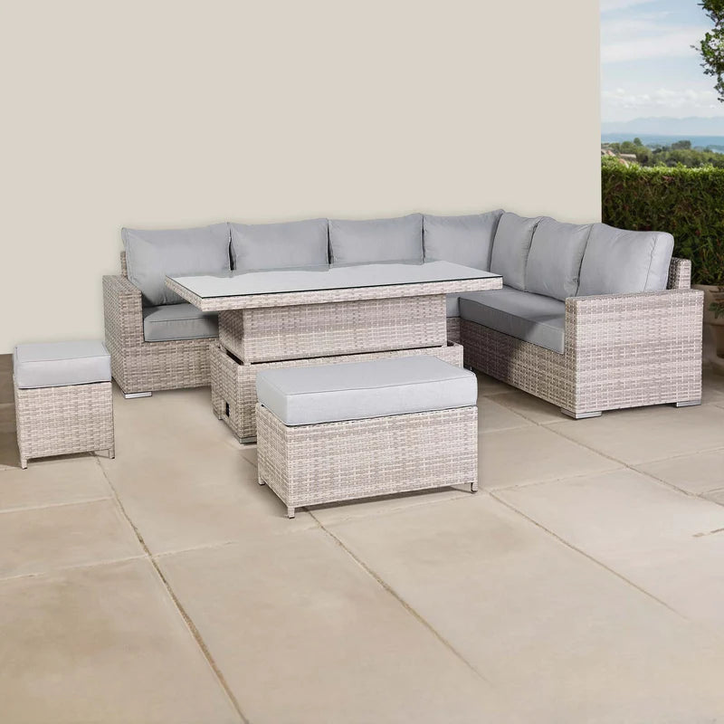 2026 Torini Corner Large Dining Set with Rising Table (Right Hand) - Nimbus Beds