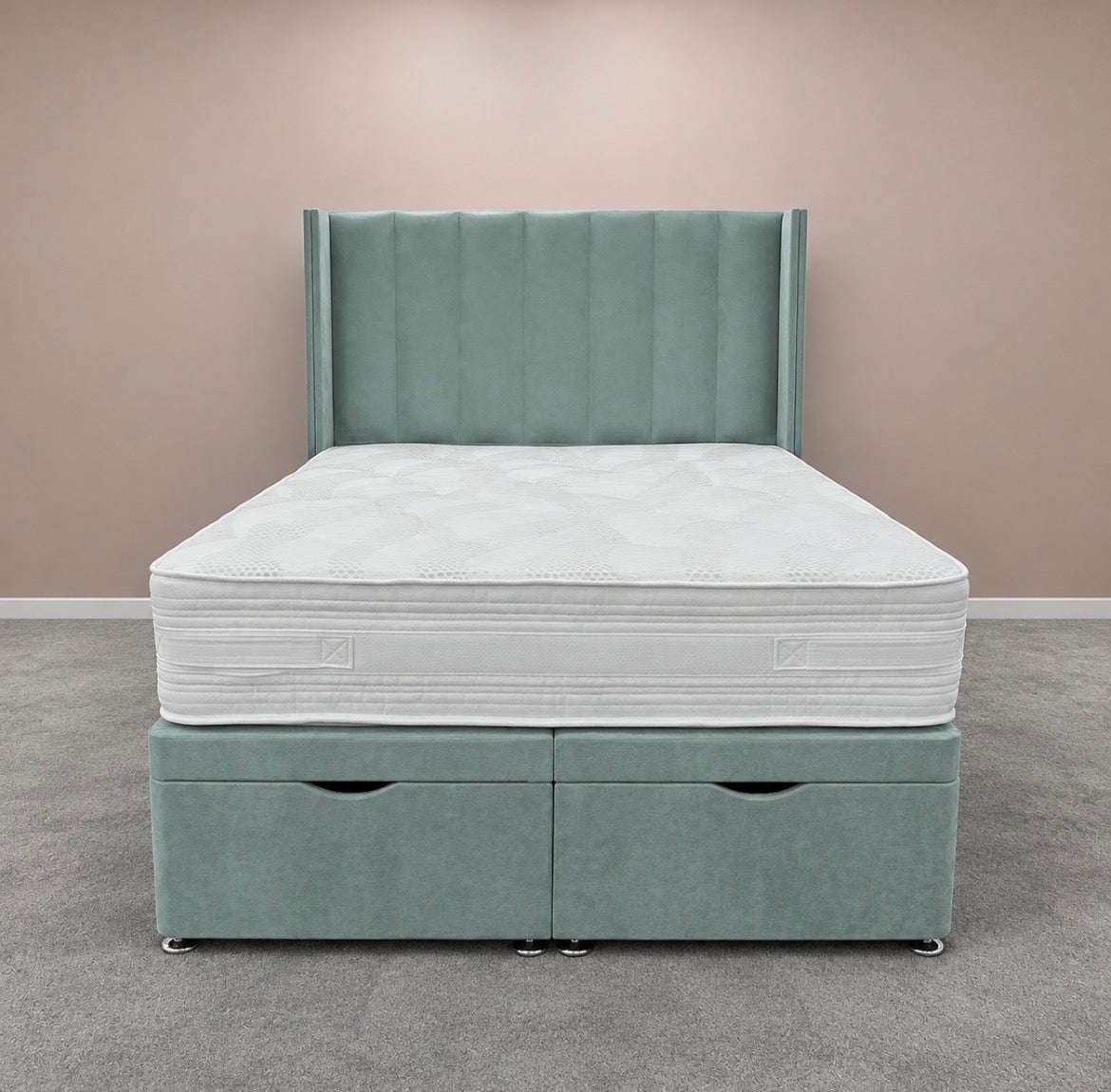 2026 Louis Winged Ottoman Gas Lift Up Storage Bed
