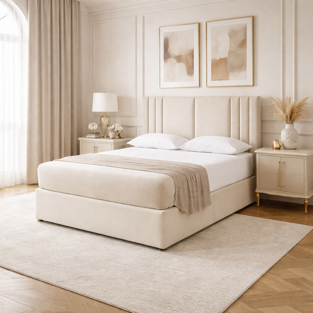 2026 Athena Panelled storage divan bed with optional drawers - Nimbus Beds