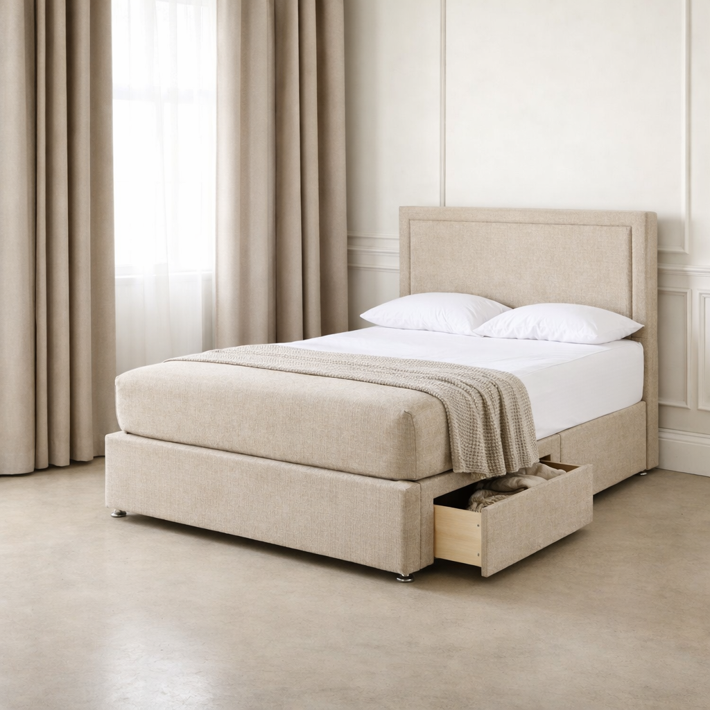 2026 Charlie storage divan bed with optional drawers - Nimbus Beds