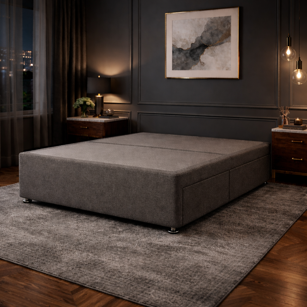 2026 Solid Padded Luxury Divan Bed Base with option Storage Drawers - Nimbus Beds